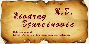 Miodrag Đureinović vizit kartica